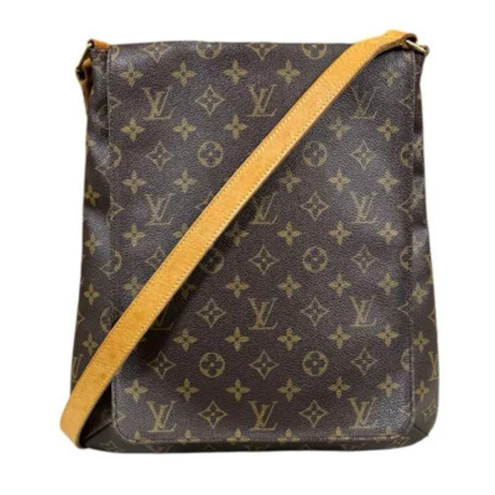 Louis Vuitton Musette Monogram Shoulder Bag Canvas Brown
